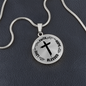 Faith Hope Love Blessed Graphic Circle Necklace