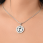 Faith Hope Love Blessed Graphic Circle Necklace