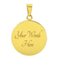Faith Hope Love Blessed Graphic Circle Necklace