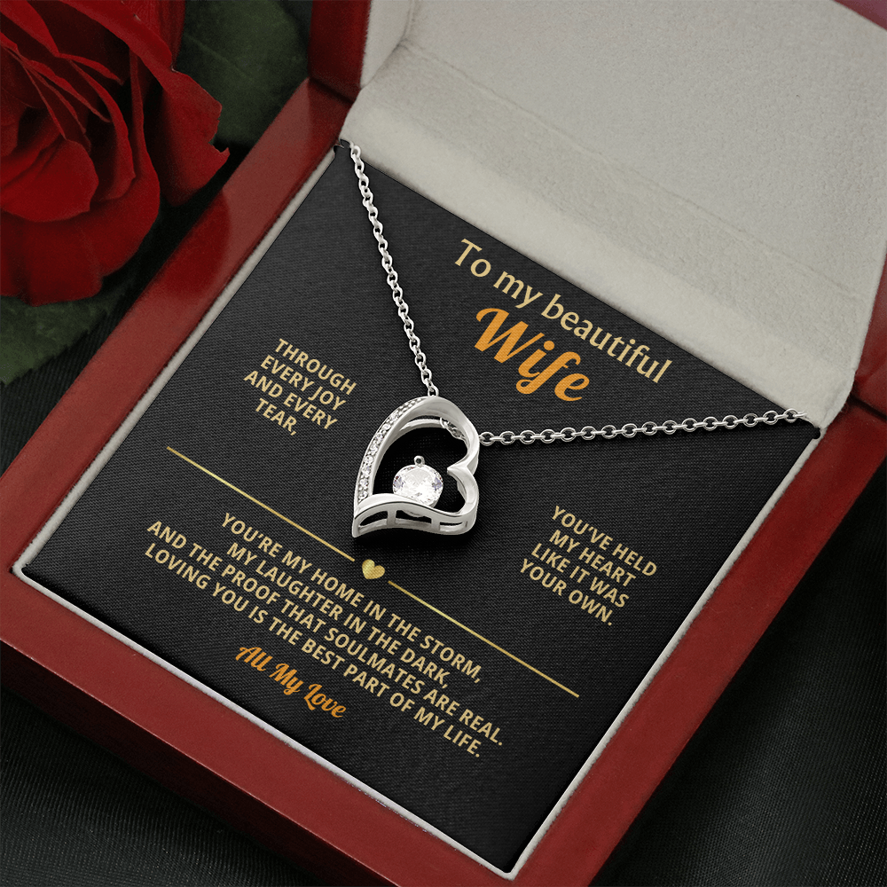 To My Wife Necklace Soulmate & Partner for Life Gift