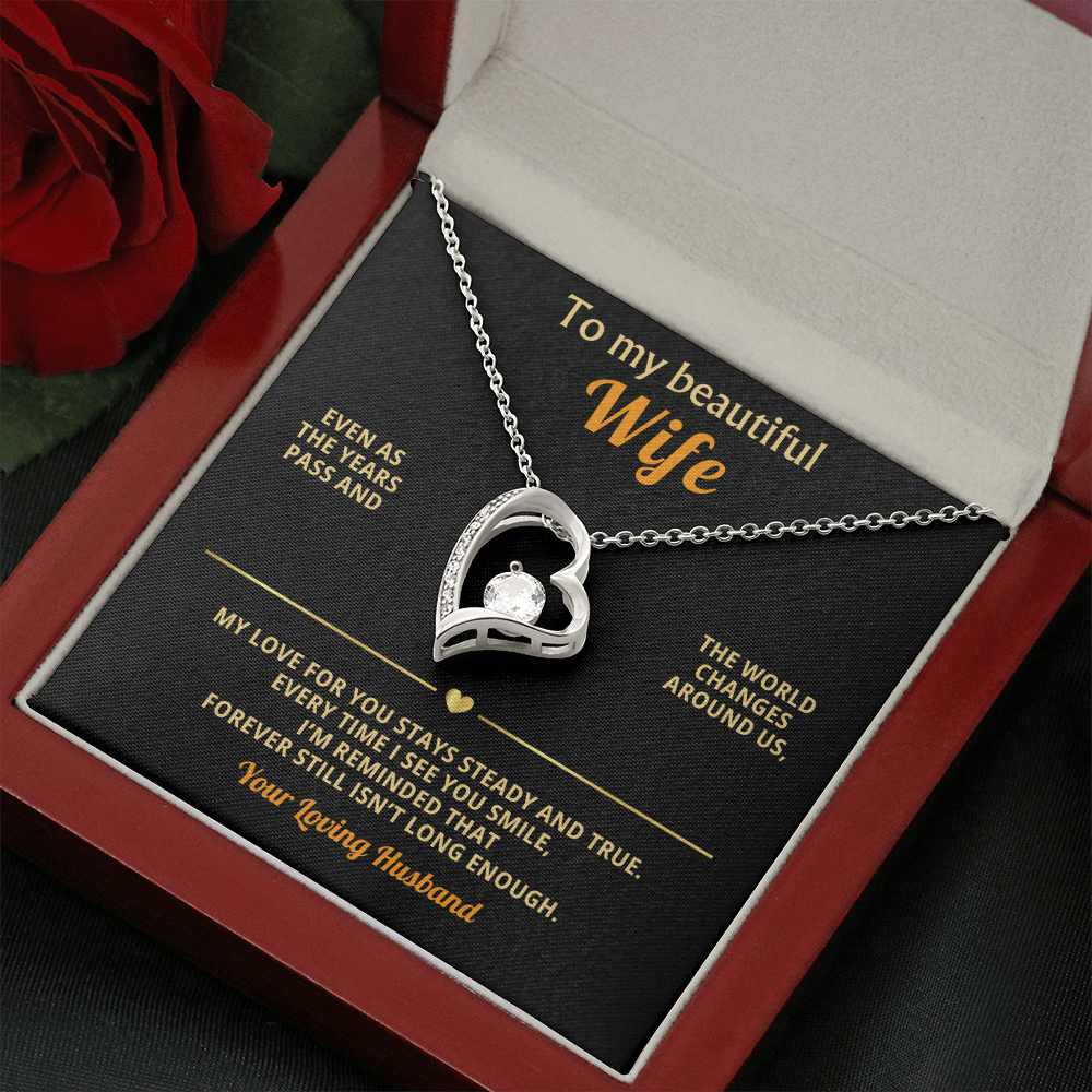 To My Wife Necklace Heart Pendant Promise Across Time