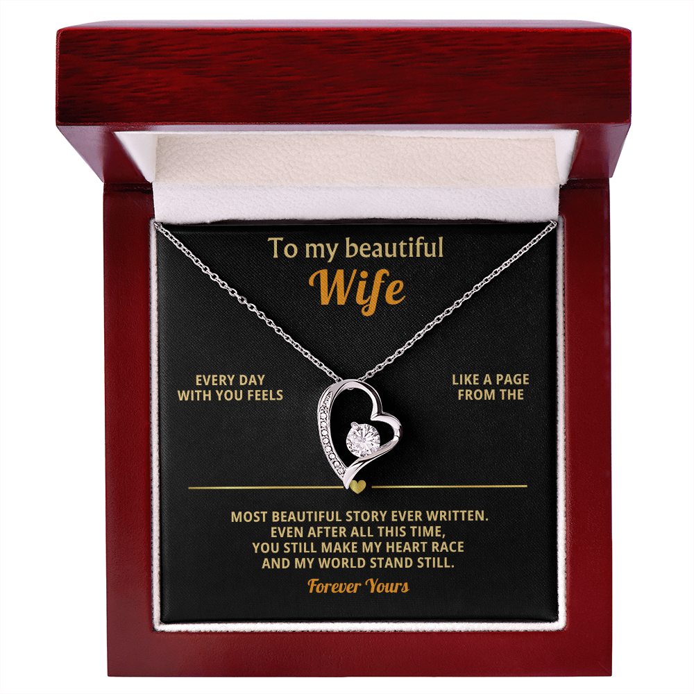 To My Wife Necklace Heartfelt Journey of Our Love Gift