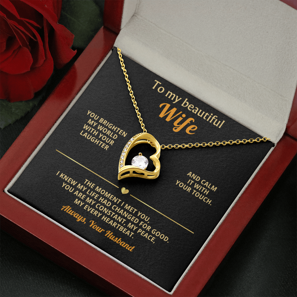 Gift for Wife Necklace Soulmate Heart Pendant