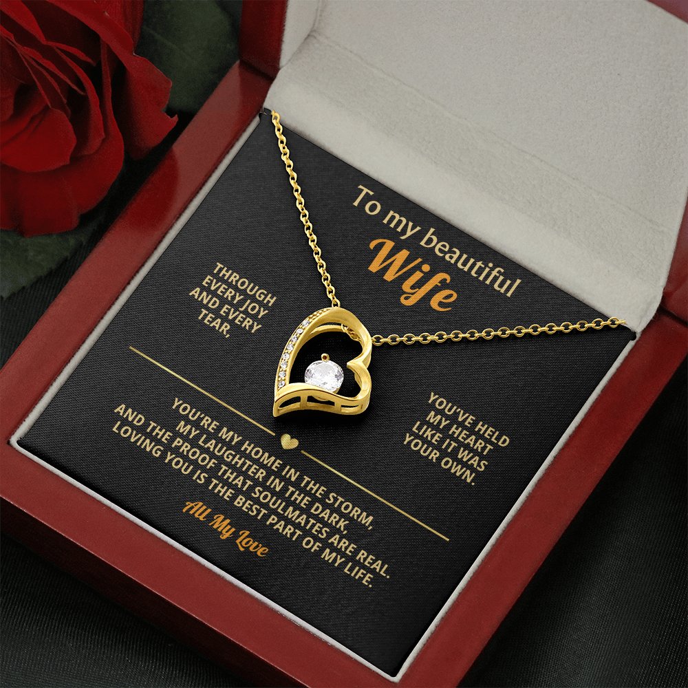 To My Wife Necklace Soulmate & Partner for Life Gift