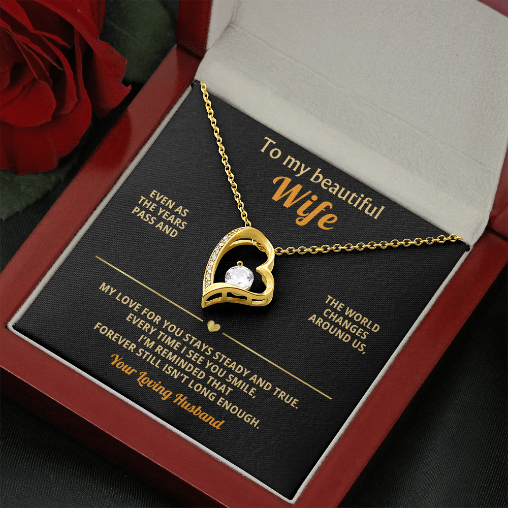 To My Wife Necklace Heart Pendant Promise Across Time