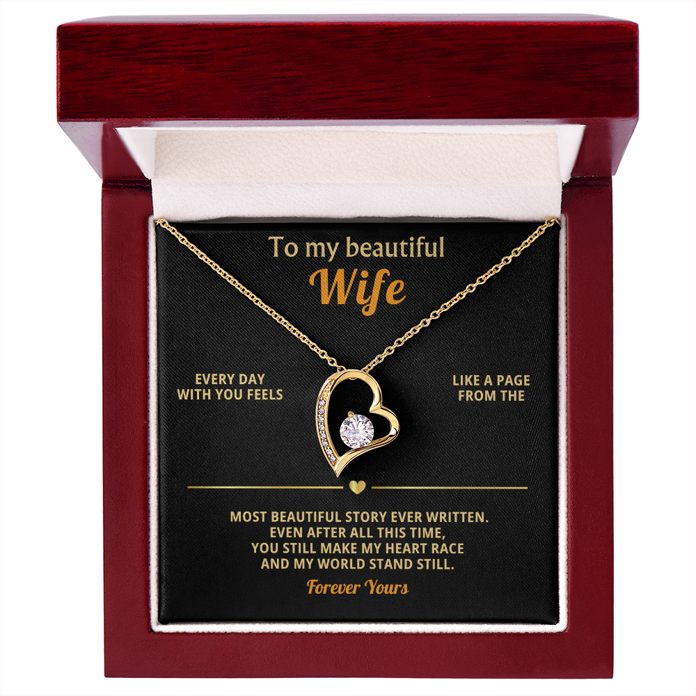 To My Wife Necklace Heartfelt Journey of Our Love Gift
