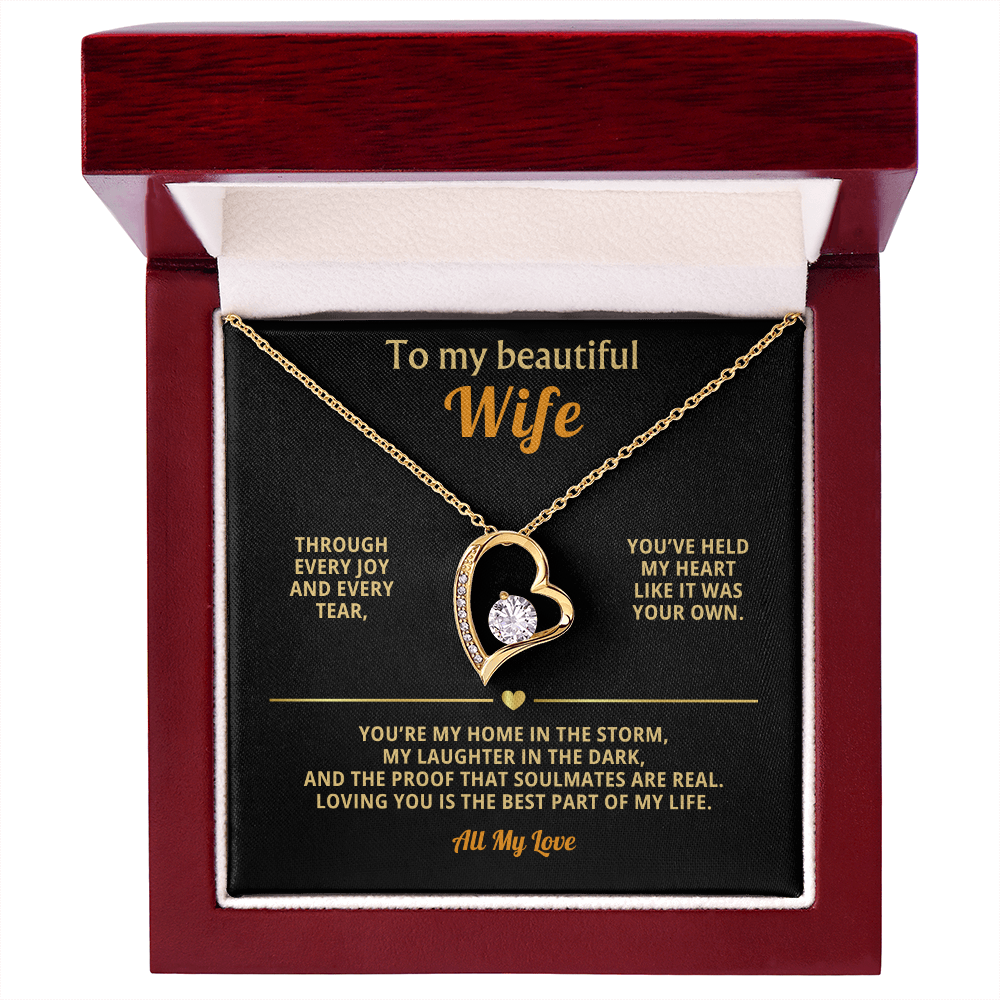 To My Wife Necklace Soulmate & Partner for Life Gift