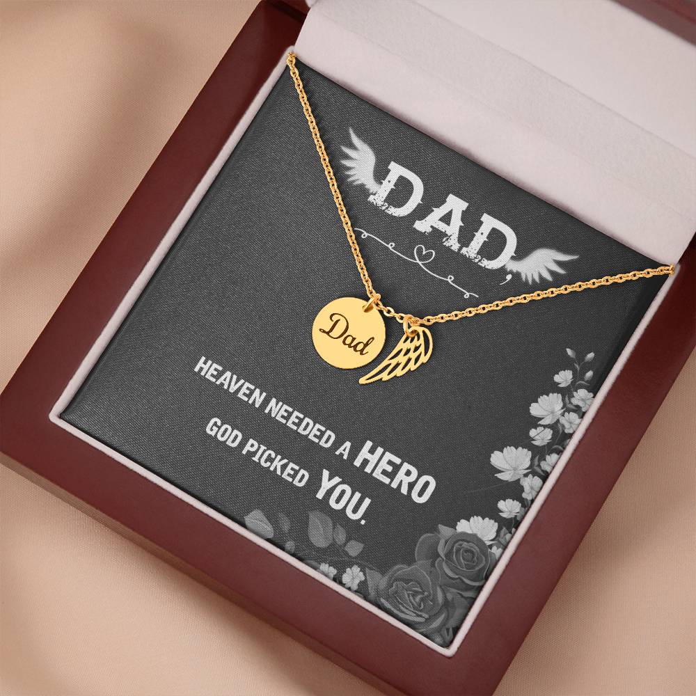 Heaven needed a hero Dad Memorial Jewelry Necklace