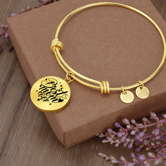 Circle Bangle Best Mom Ever with Personalize Name or Date