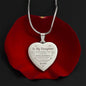 Gift From Father to Daughter Heart Engraved Necklace with Message
