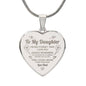 Gift From Father to Daughter Heart Engraved Necklace with Message