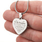 Gift From Father to Daughter Heart Engraved Necklace with Message