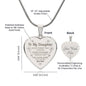 Gift From Father to Daughter Heart Engraved Necklace with Message