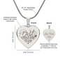 Heart Necklace Best Mom Ever with Personalize Name or Date
