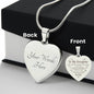 Gift From Father to Daughter Heart Engraved Necklace with Message