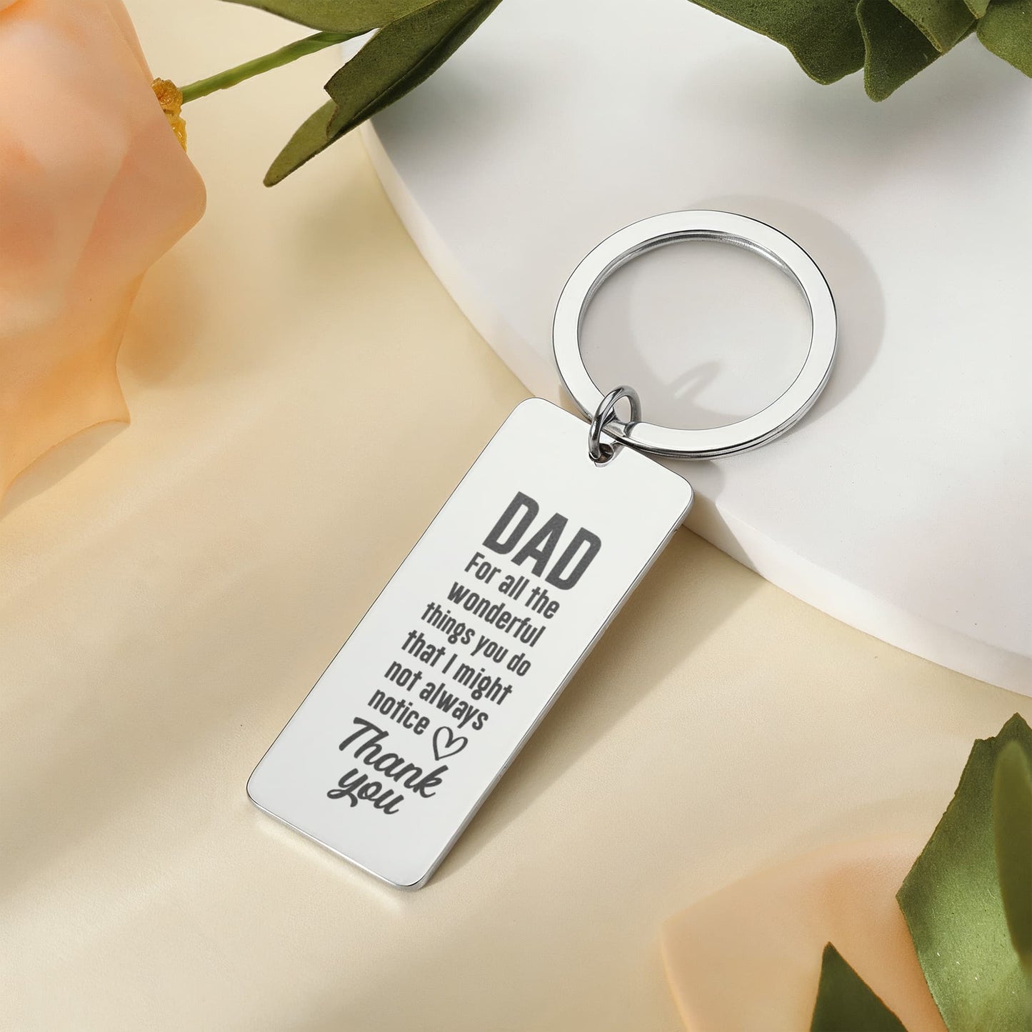Gift for Dad Thanks For All the Wonderful Things You Do Keychain