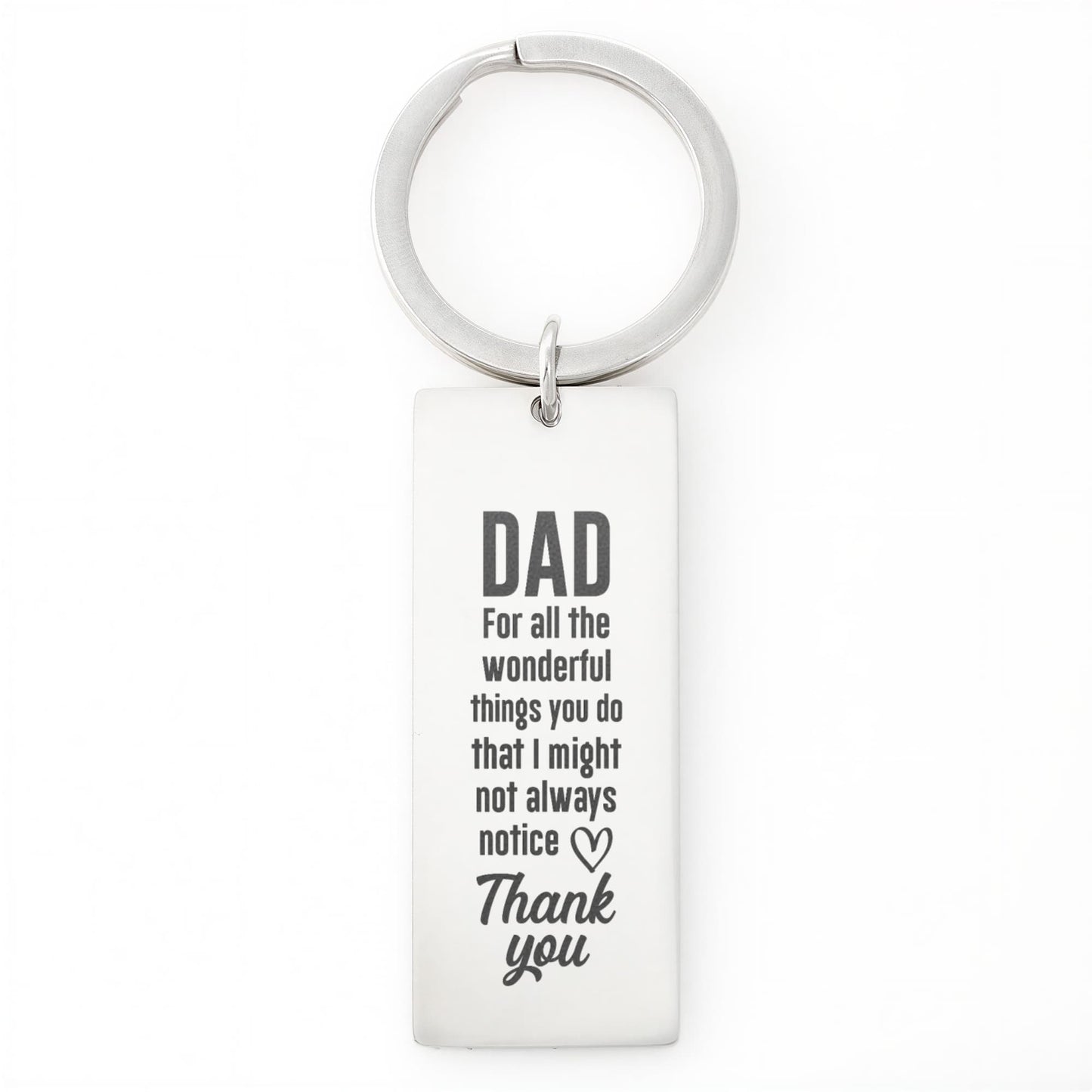 Gift for Dad Thanks For All the Wonderful Things You Do Keychain