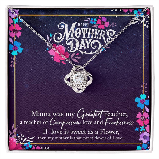 Greatest Teacher Mother's Day - Love Knot Necklace