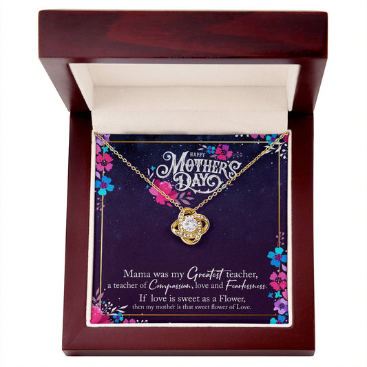 Greatest Teacher Mother's Day - Love Knot Necklace