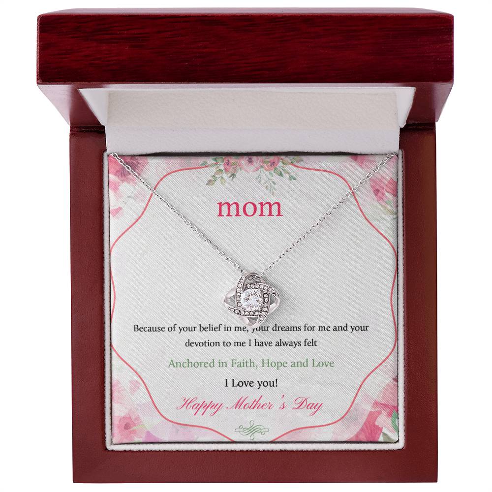 Because of your belief Mother's Day - Love Knot Necklace