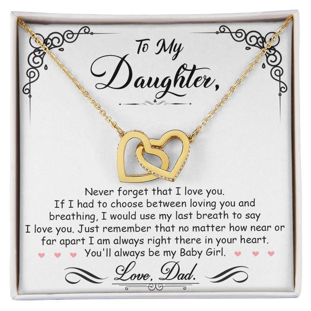 To my baby girl - Interlocking Hearts Necklace