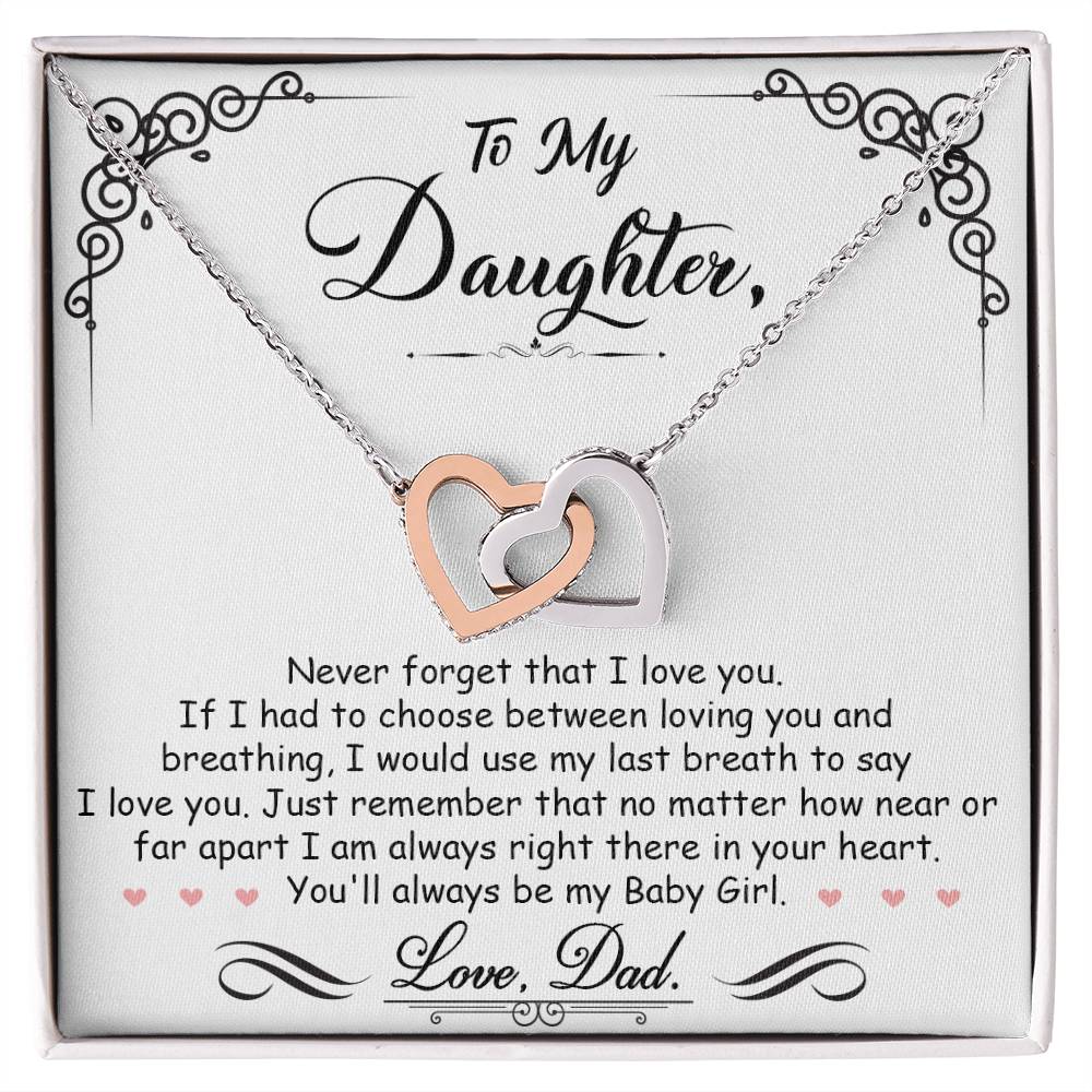 To my baby girl - Interlocking Hearts Necklace