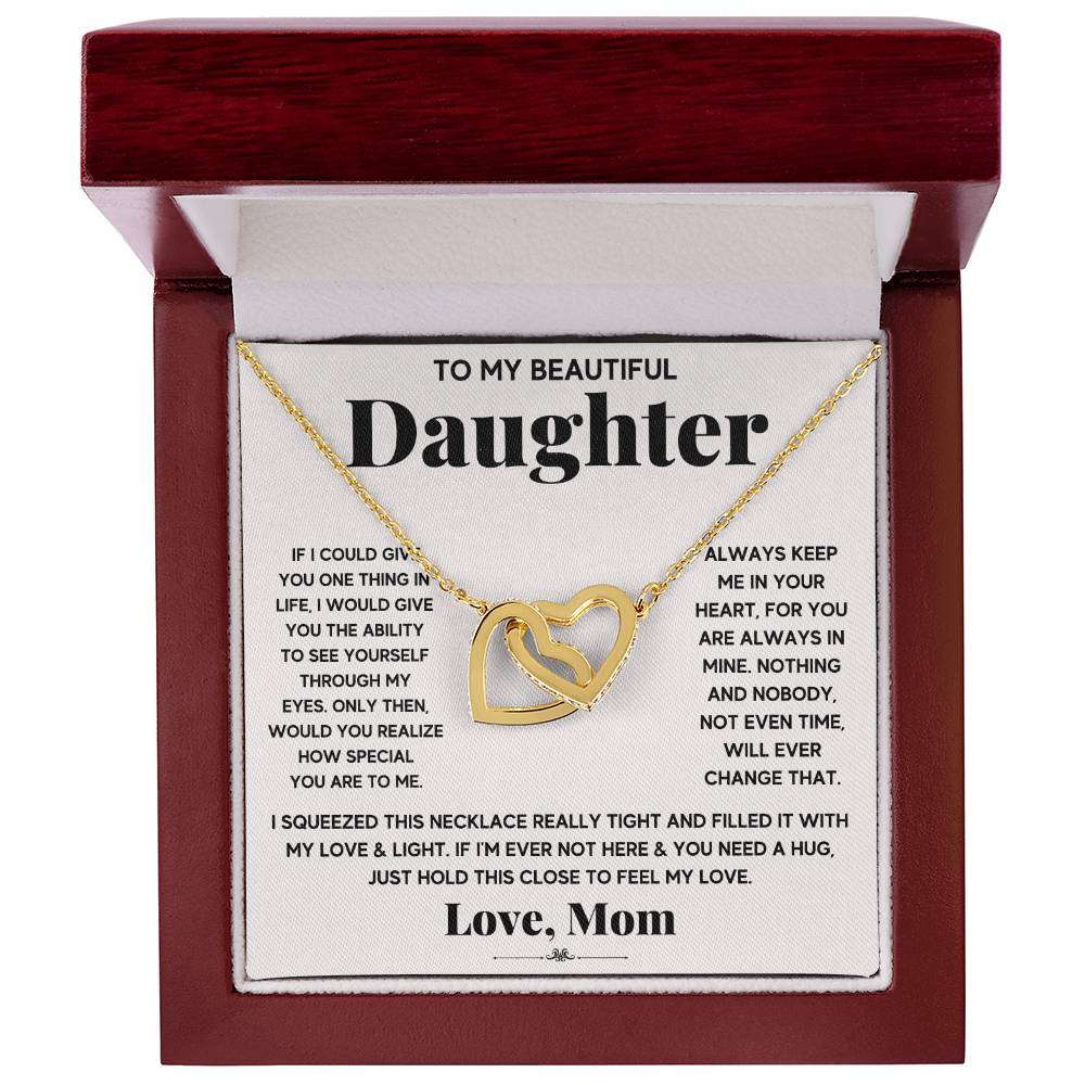 To my daughter perfect pair - Interlocking Hearts Necklace