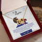 To my daughter my baby girl never forget - Interlocking Hearts Necklace