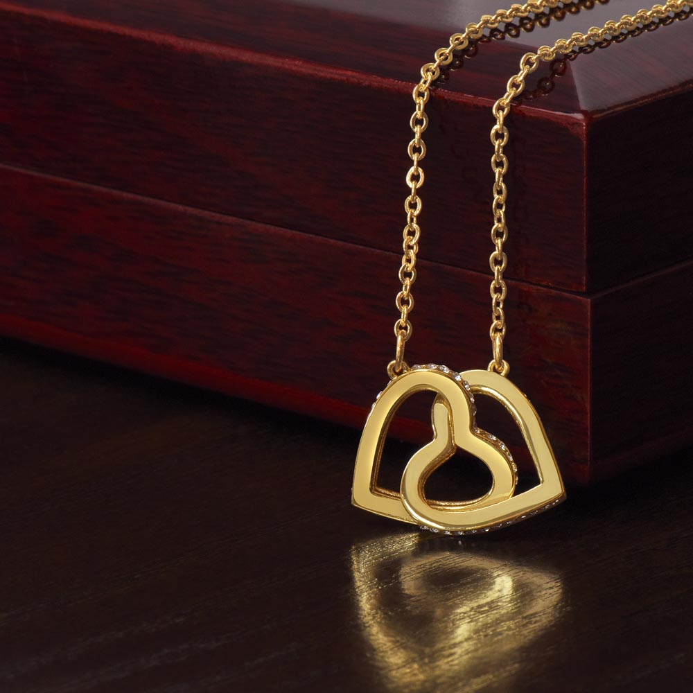 To my daughter perfect pair - Interlocking Hearts Necklace