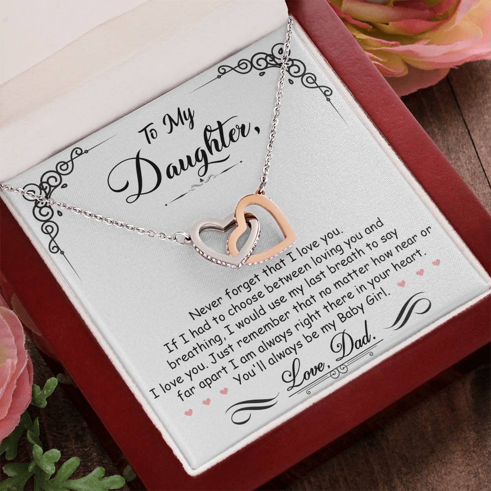 To my baby girl - Interlocking Hearts Necklace