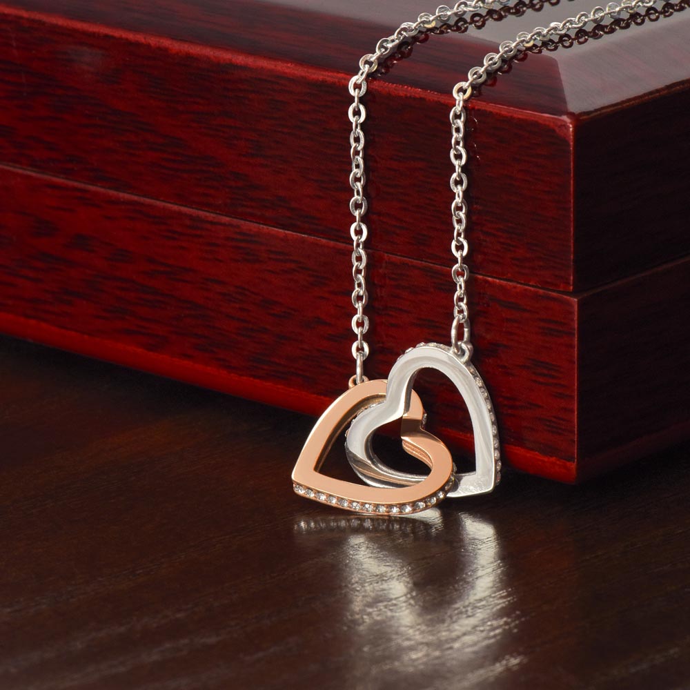 To my daughter perfect pair - Interlocking Hearts Necklace