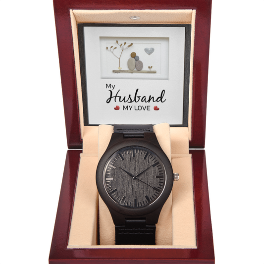 Gift for Husband My Love Wooden Watch