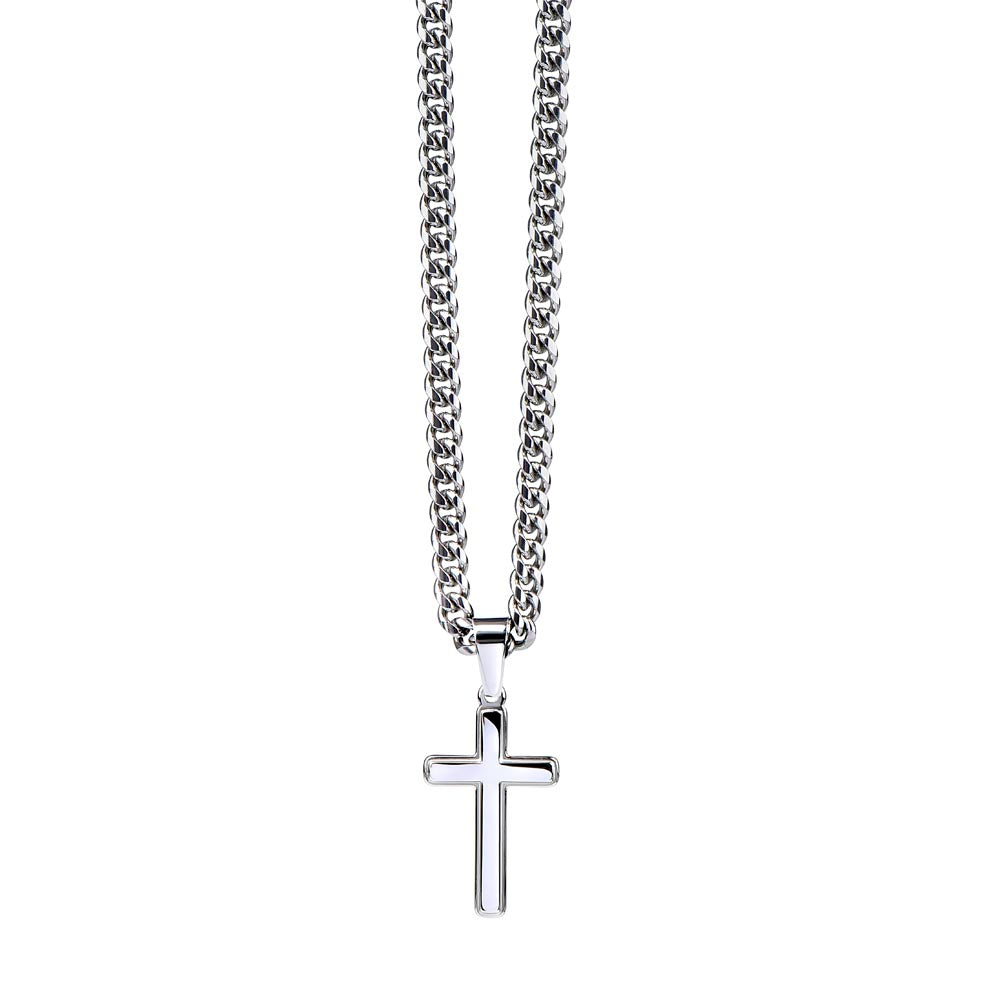 He is Risen Celebrate the Resurrection Cuban Chain Artisan Cross Jewelry Necklace