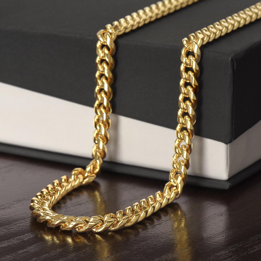 Cuban Link Chain Jewelry Necklace 14k Yellow Gold  Finish