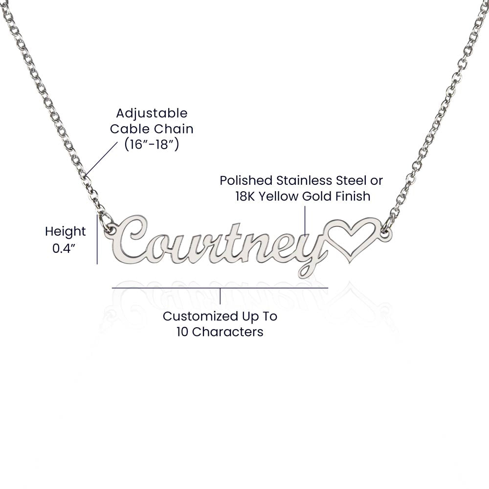 Personalized Heart Name Jewelry Necklace