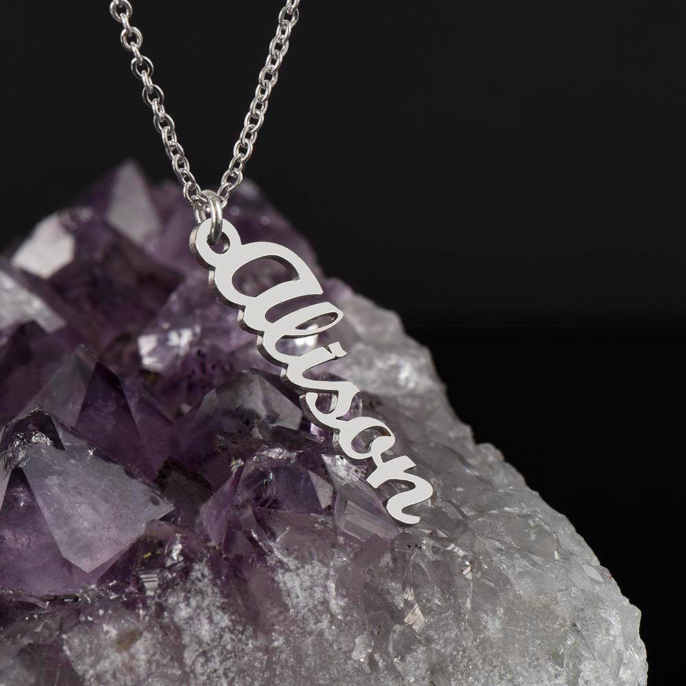 Personalized Vertical Name Jewelry Necklace