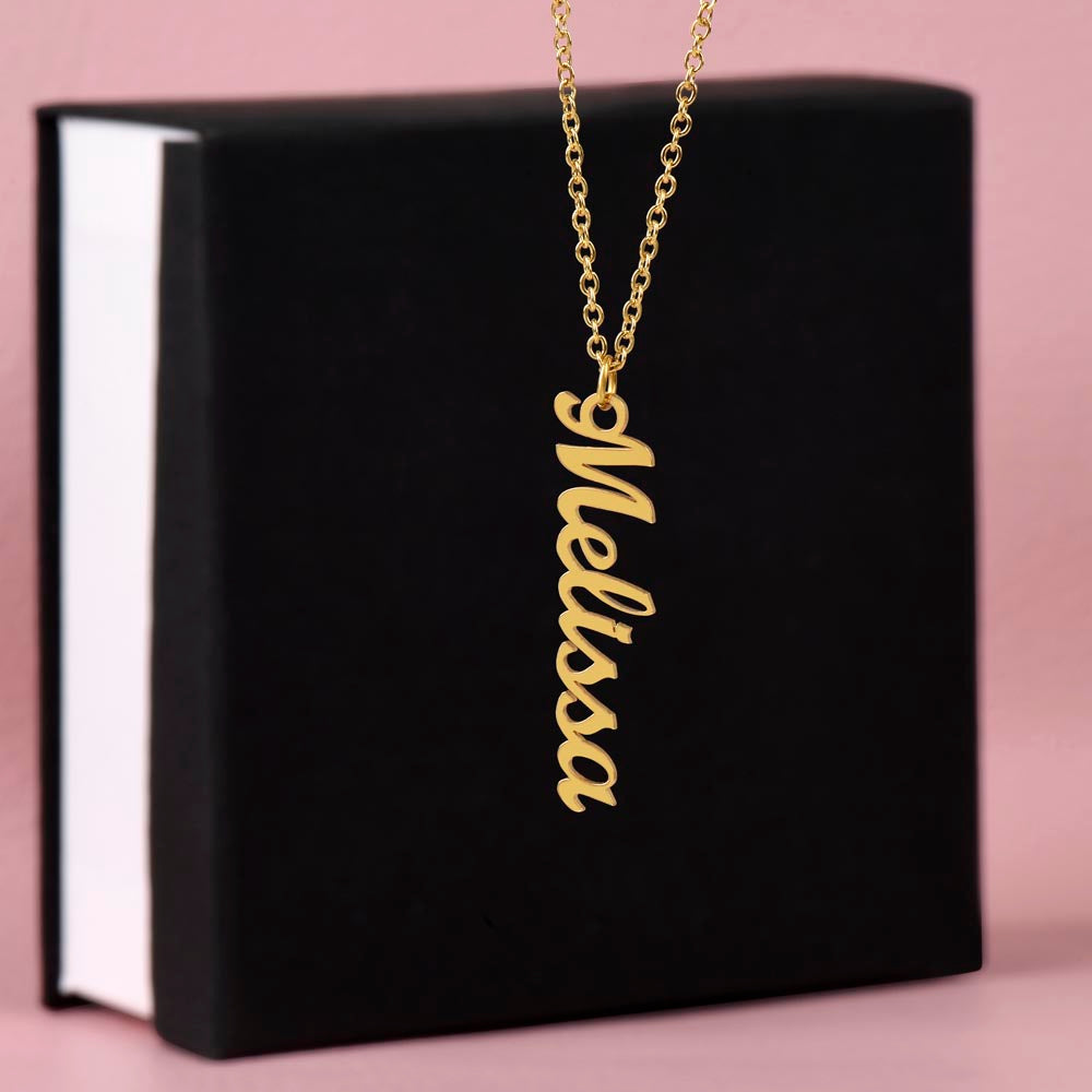 Personalized Vertical Name Jewelry Necklace