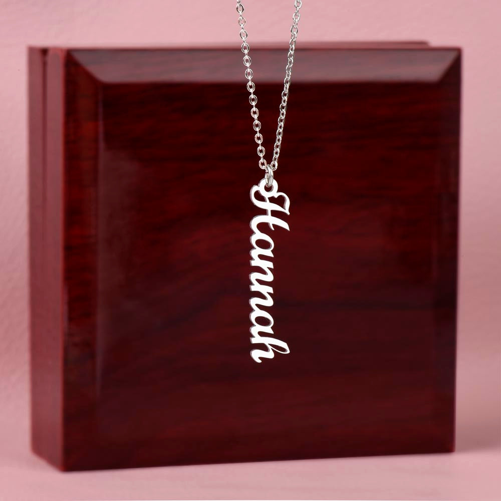 Personalized Vertical Name Jewelry Necklace