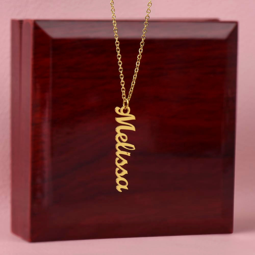 Personalized Vertical Name Jewelry Necklace