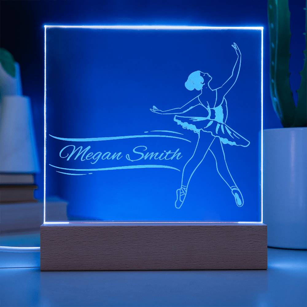 Ballerina Engraved Acrylic Plaque