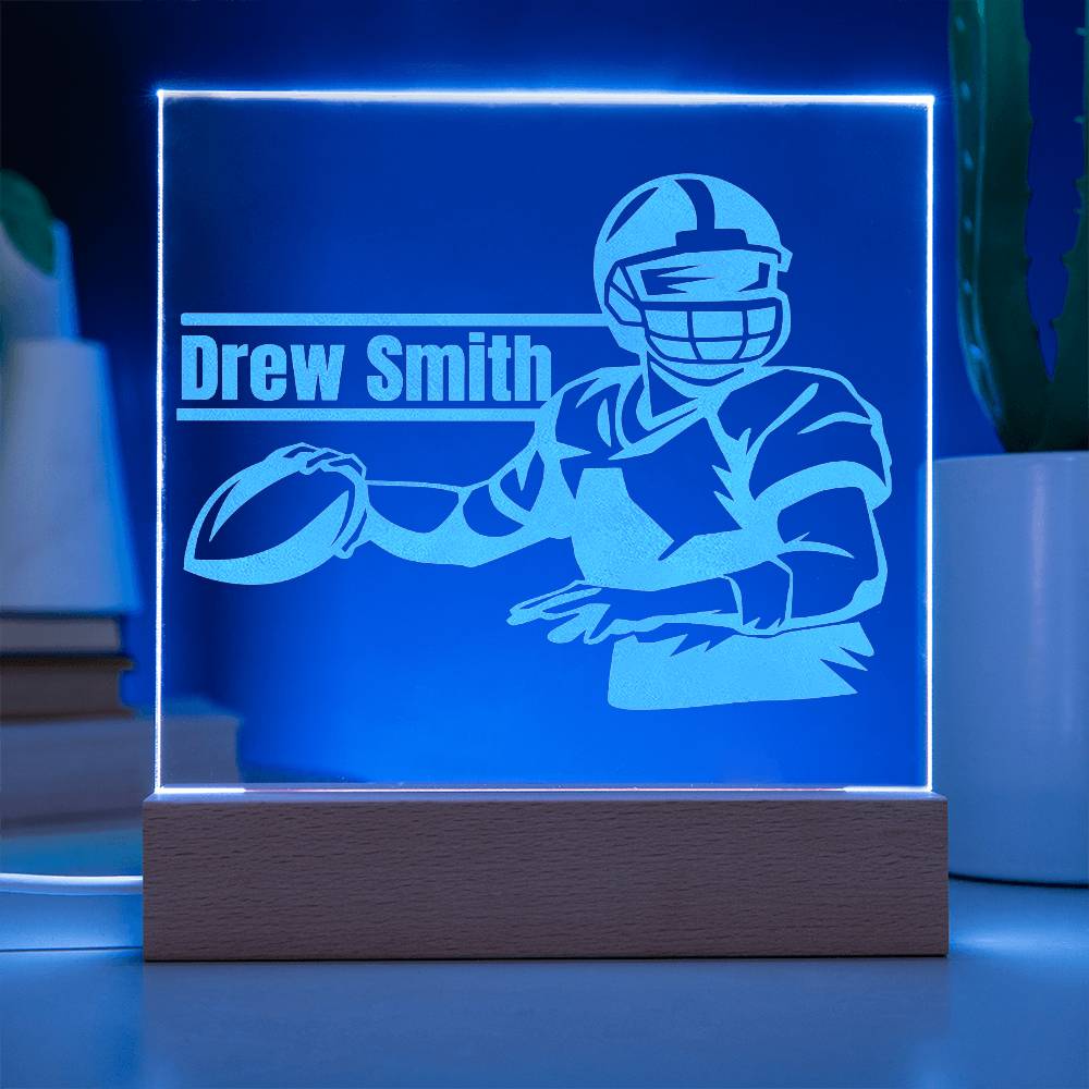 Football Engraved Acrylic Plaque