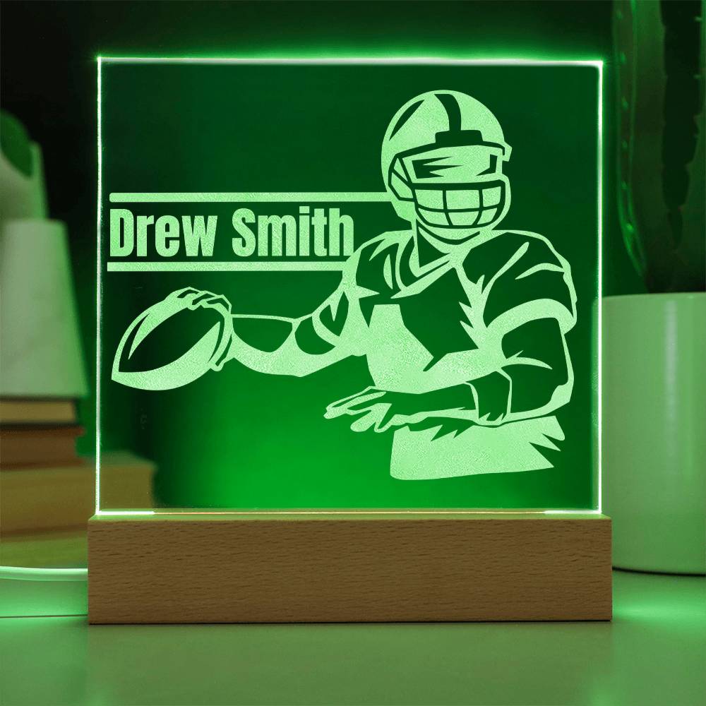 Football Engraved Acrylic Plaque