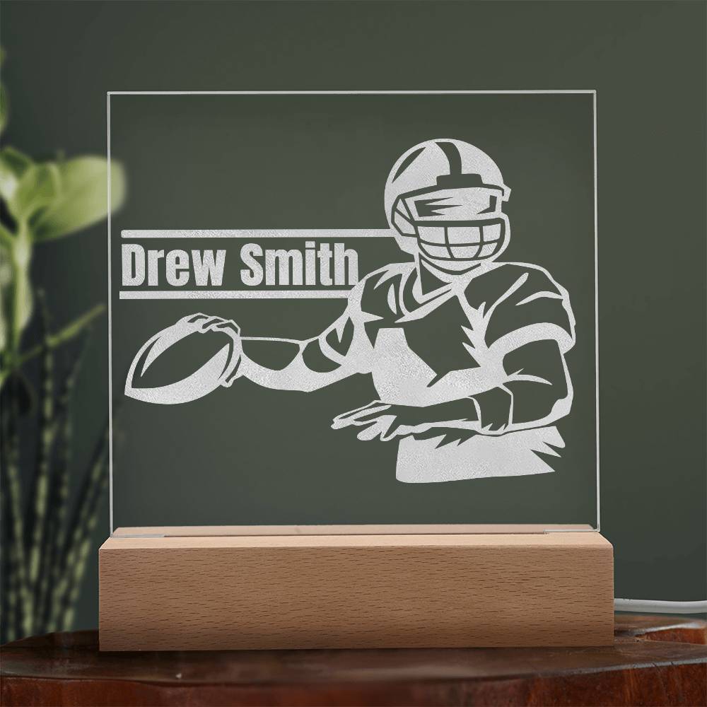 Football Engraved Acrylic Plaque