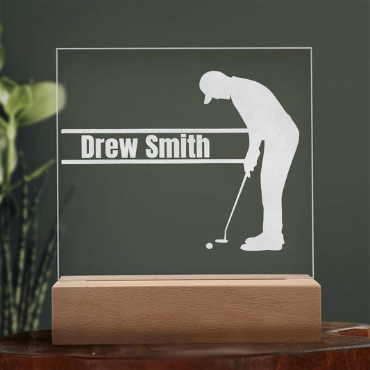 Golf Putting Engraved Acrylic Plaque