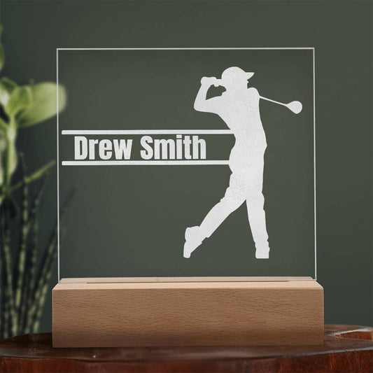 Golf Engraved Acrylic Plaque