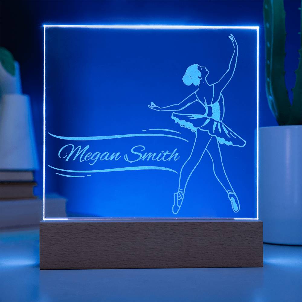 Ballerina Engraved Acrylic Plaque