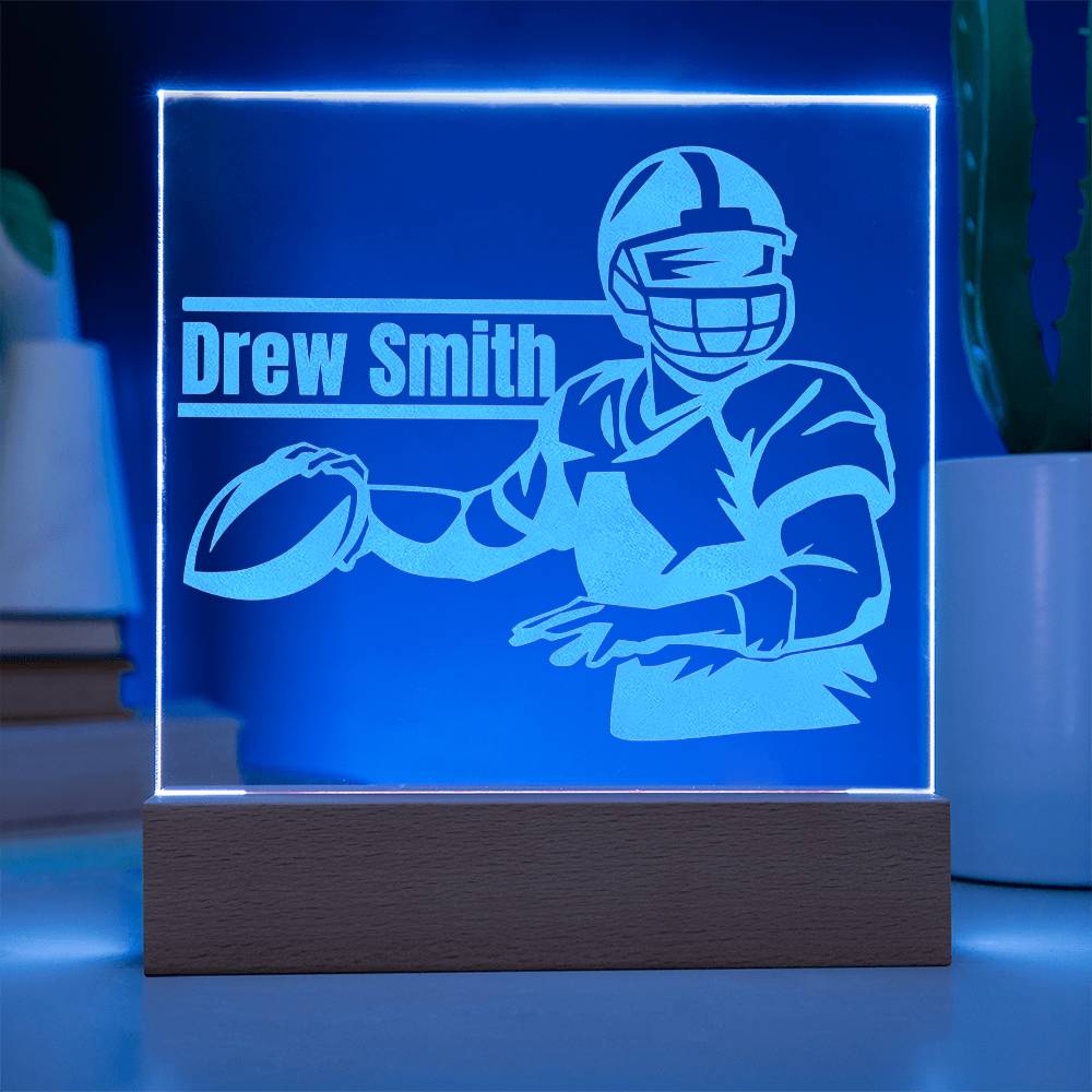 Football Engraved Acrylic Plaque