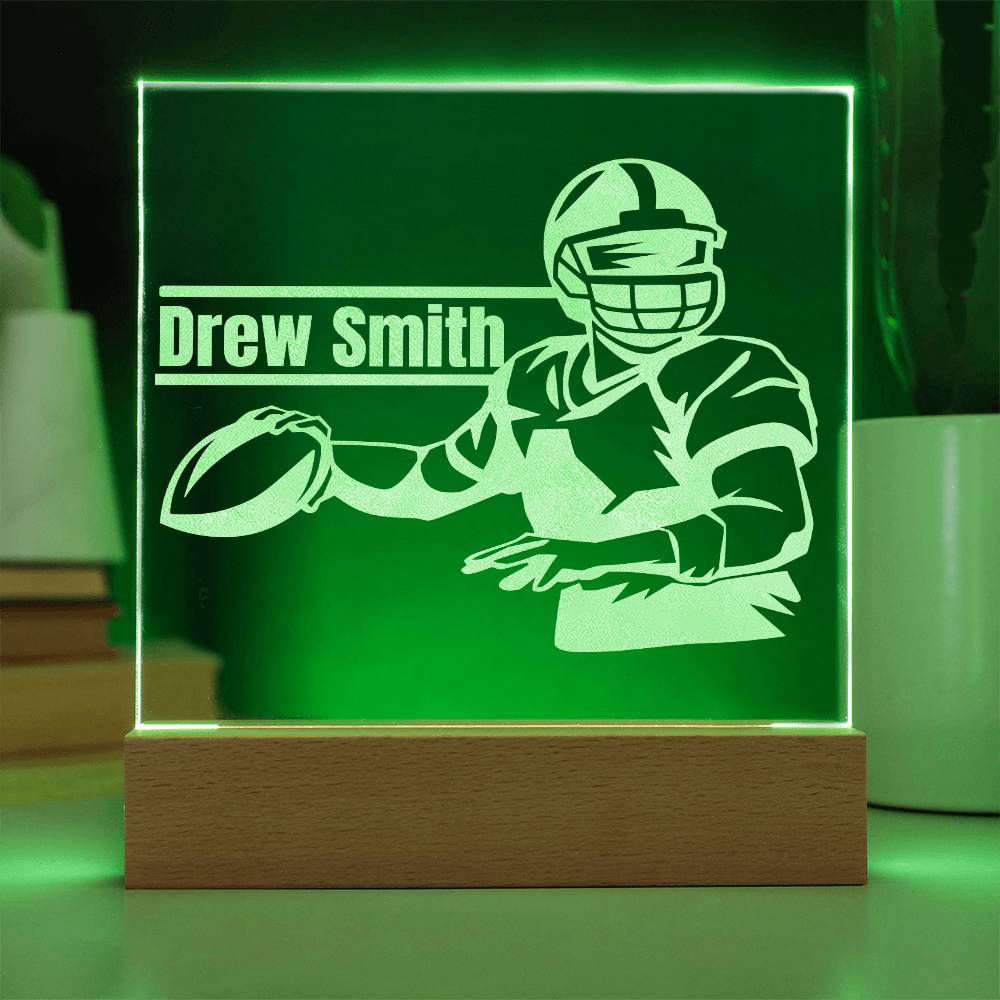 Football Engraved Acrylic Plaque