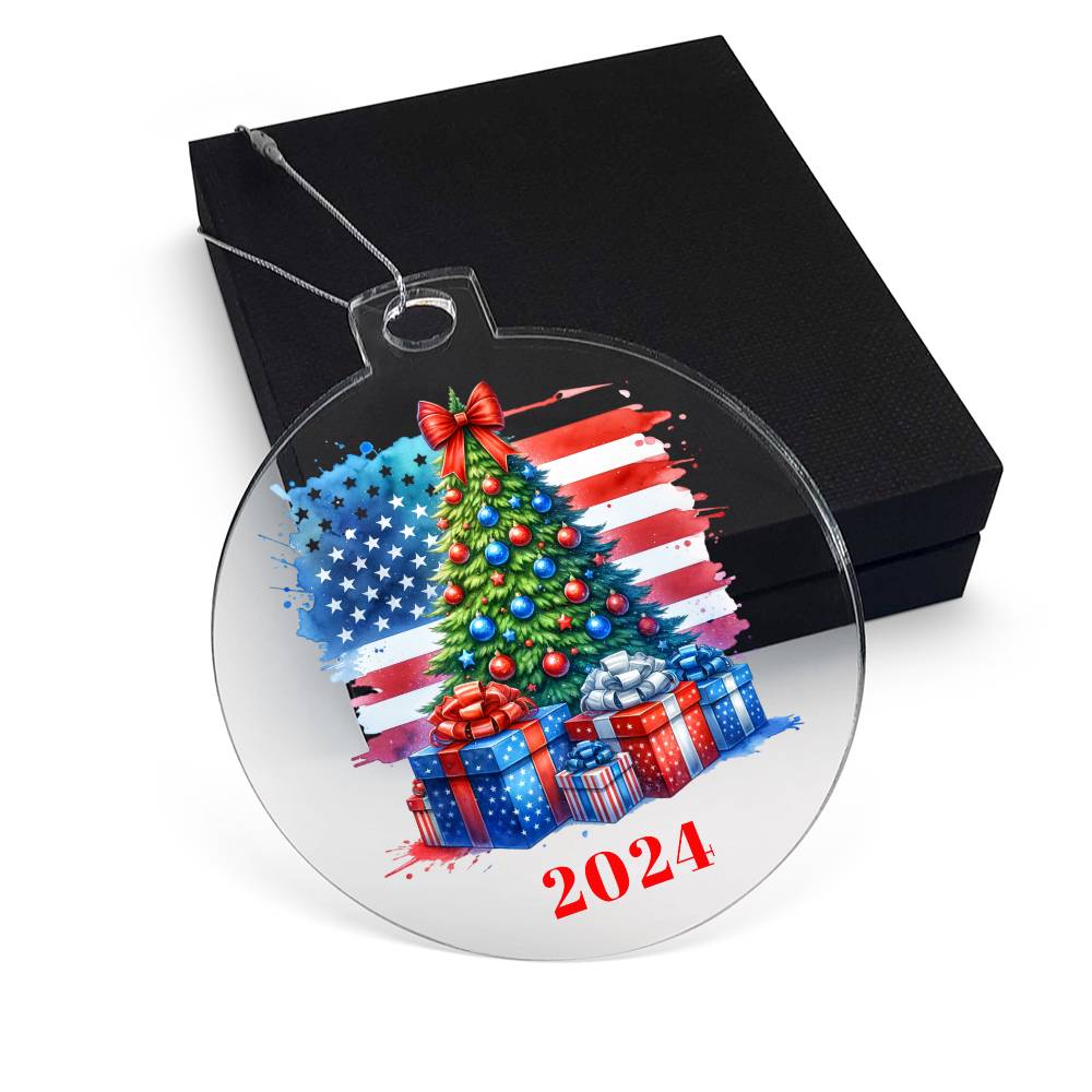 Patriotic Holiday Ornament 2024