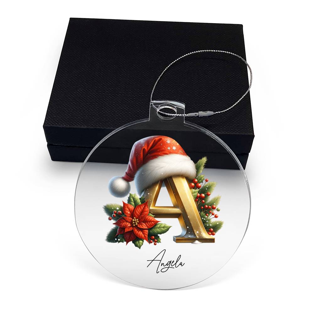 Personalized Initial Christmas Acrylic Ornament